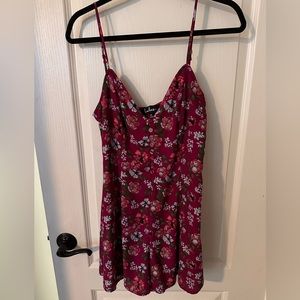 Lulu’s Always Abloom Magenta Swing Romper